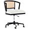 Alexa Savile Flax and Brushed Ebony Iron Adjustable Desk Chair