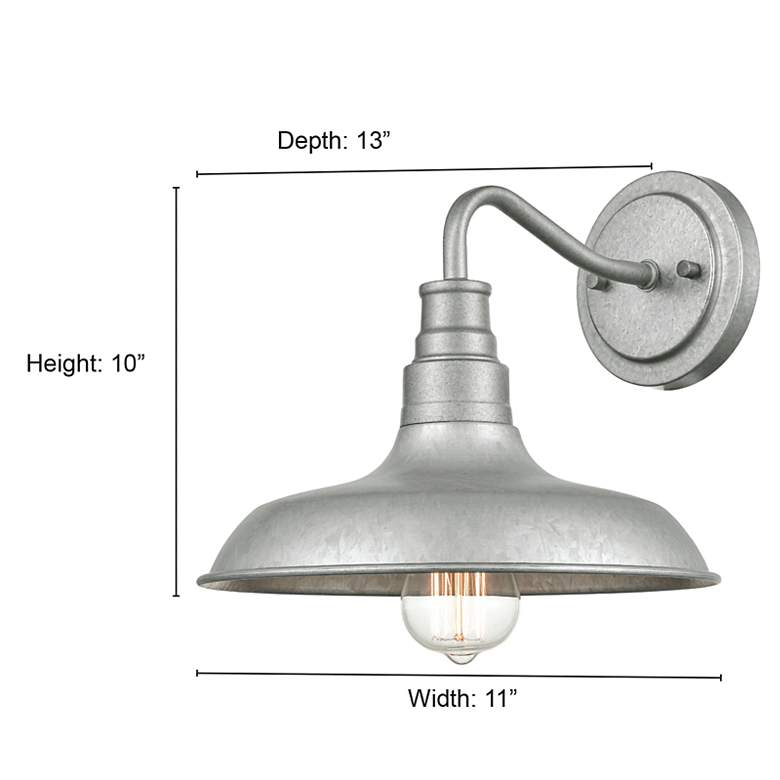 Image 4 Alexander 10" High Galvanized Outdoor Wall Light more views