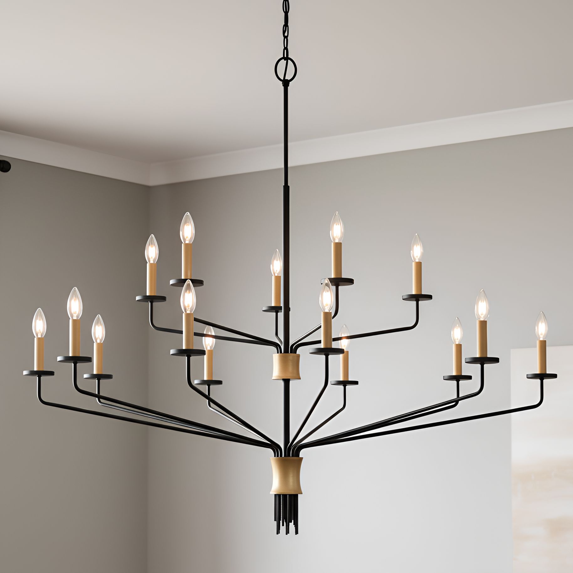 Thumbnail1 of Alexander 15-Light Matte Black Chandelier