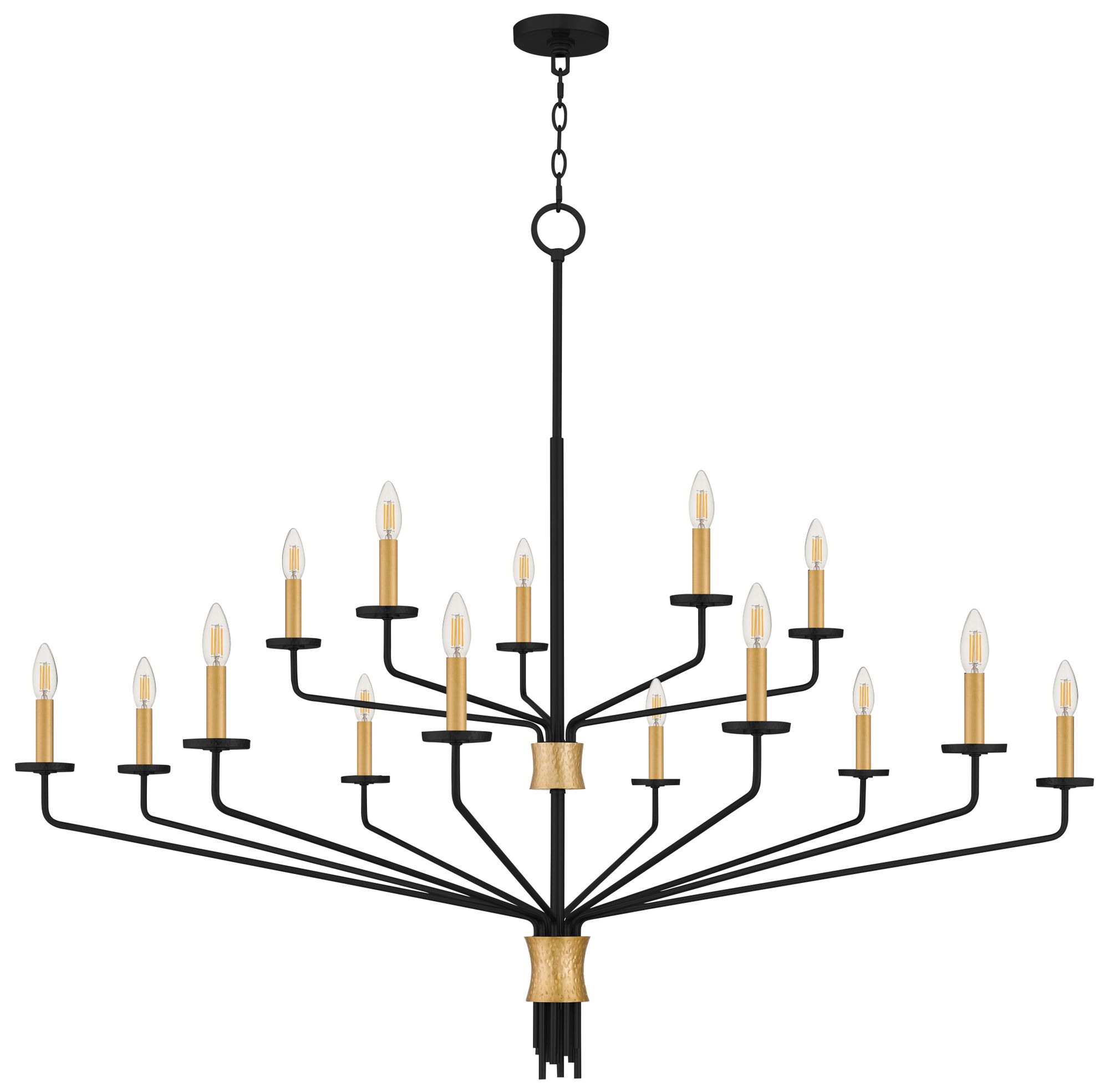 Thumbnail3 of Alexander 15-Light Matte Black Chandelier more views