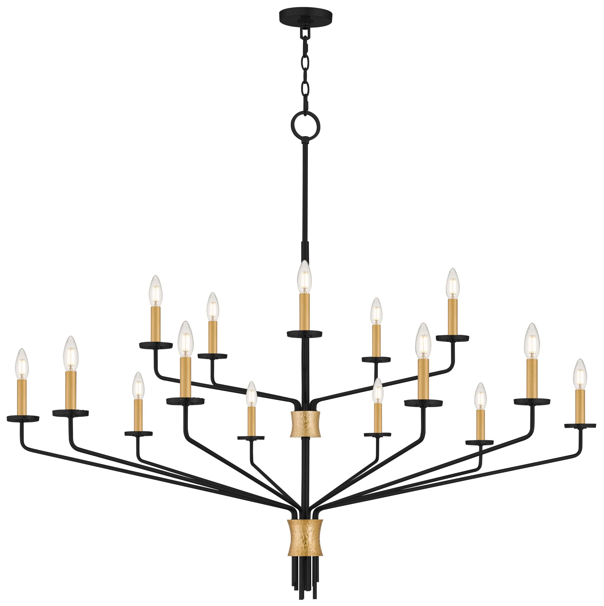 Thumbnail4 of Alexander 15-Light Matte Black Chandelier more views