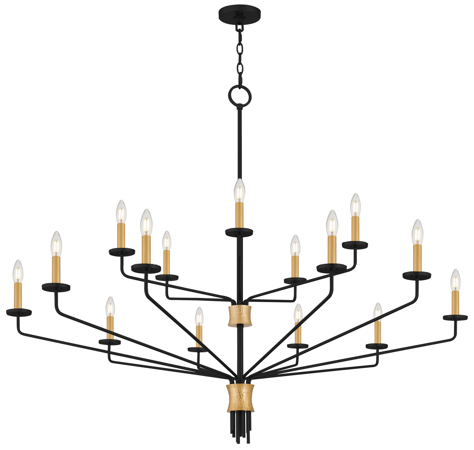 Alexander 15-Light Matte Black Chandelier