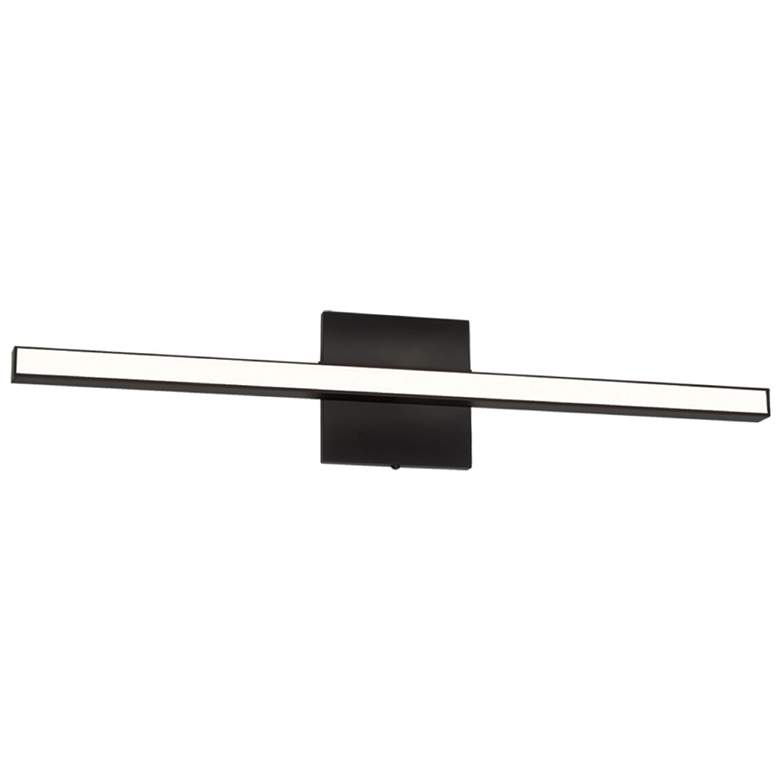 Image 1 Alexander 23.75"W Matte Black Color Changing Vanity w/ Frosted Diffuse