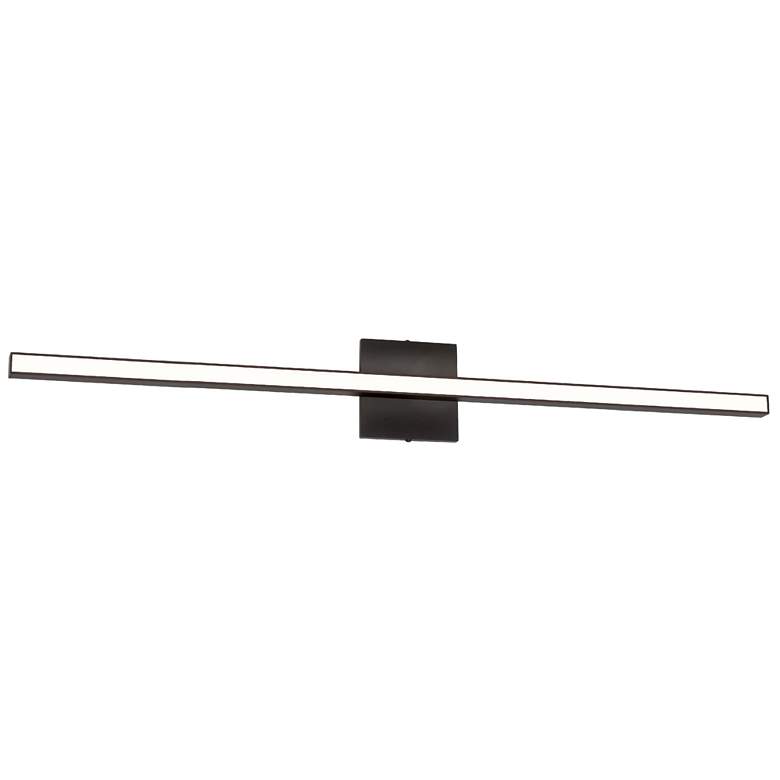 Image 1 Alexander 35.5"W Matte Black Color Changing Vanity w/ Frosted Diffuser