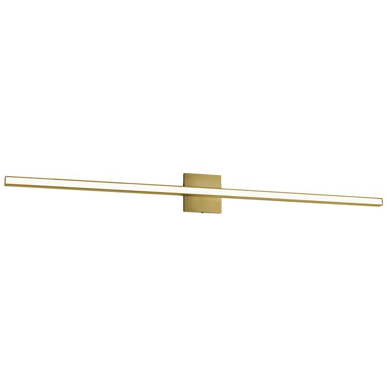 Image 1 Alexander 47.5"W Aged Brass Color Changing Vanity w/ Frosted Diffuser