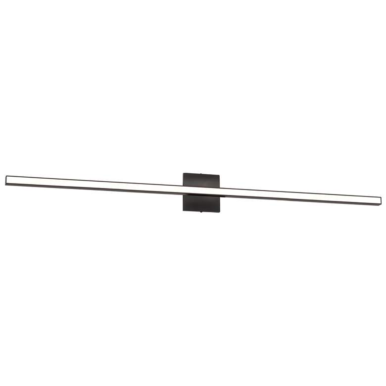 Image 1 Alexander 47.5"W Matte Black Color Changing Vanity w/ Frosted Diffuser