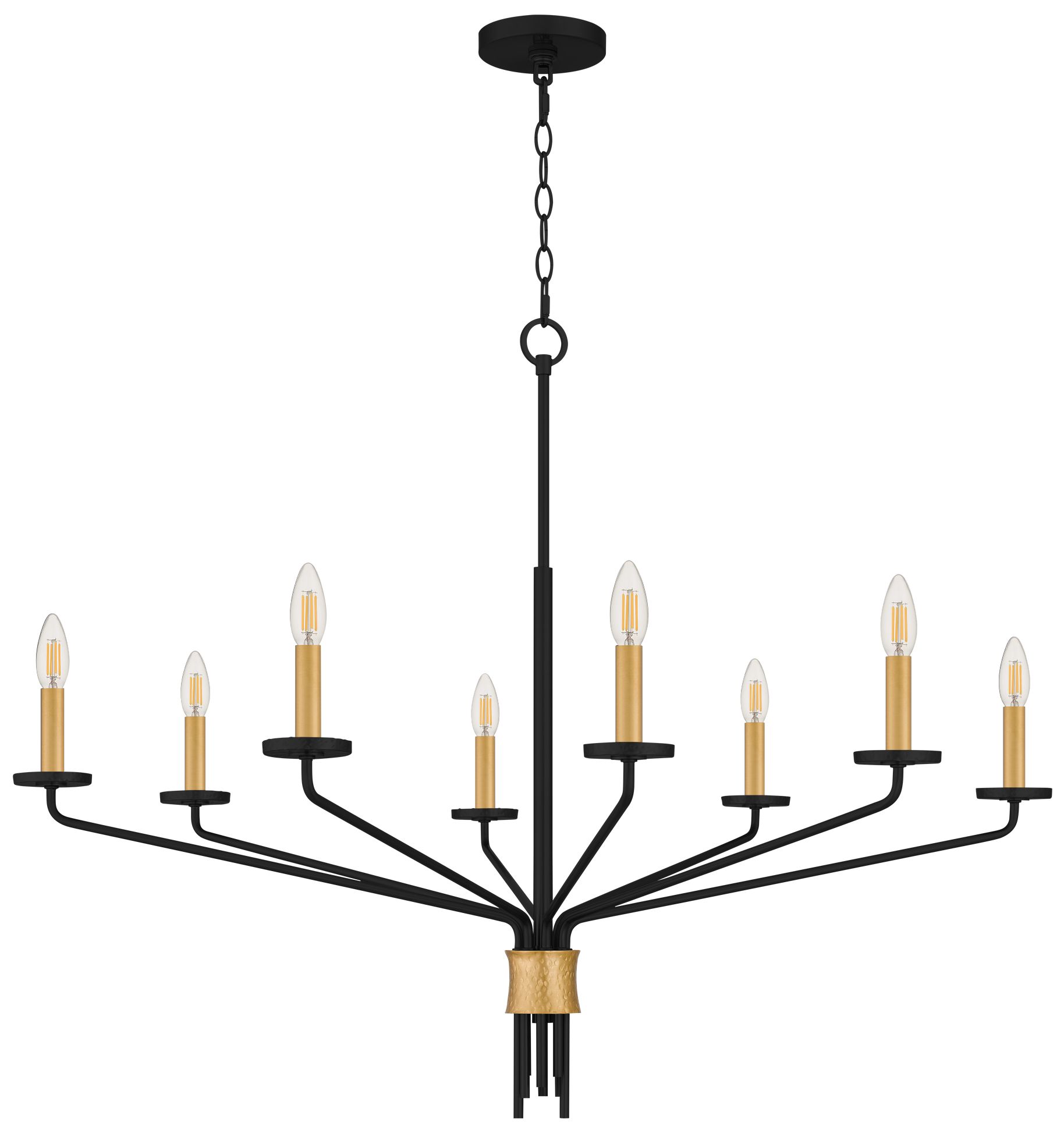Image 3 Alexander 8-Light Matte Black Chandelier more views