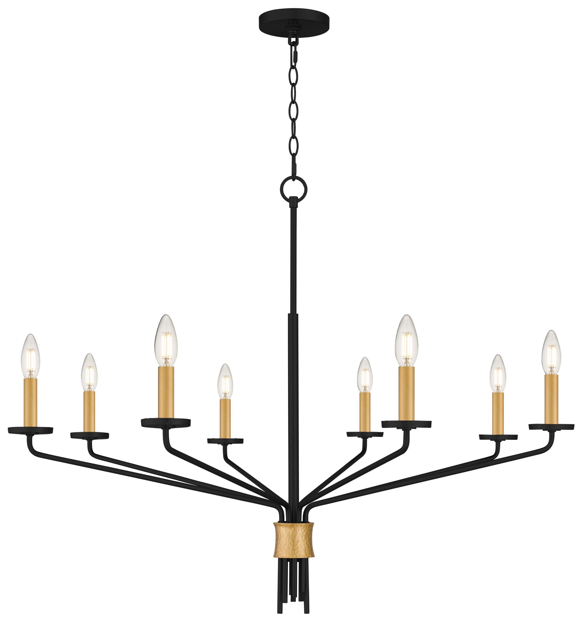 Image 4 Alexander 8-Light Matte Black Chandelier more views