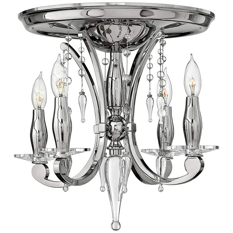 Image 1 Alexandra 18 1/2 inch Wide Polished Nickel Ceiling Light