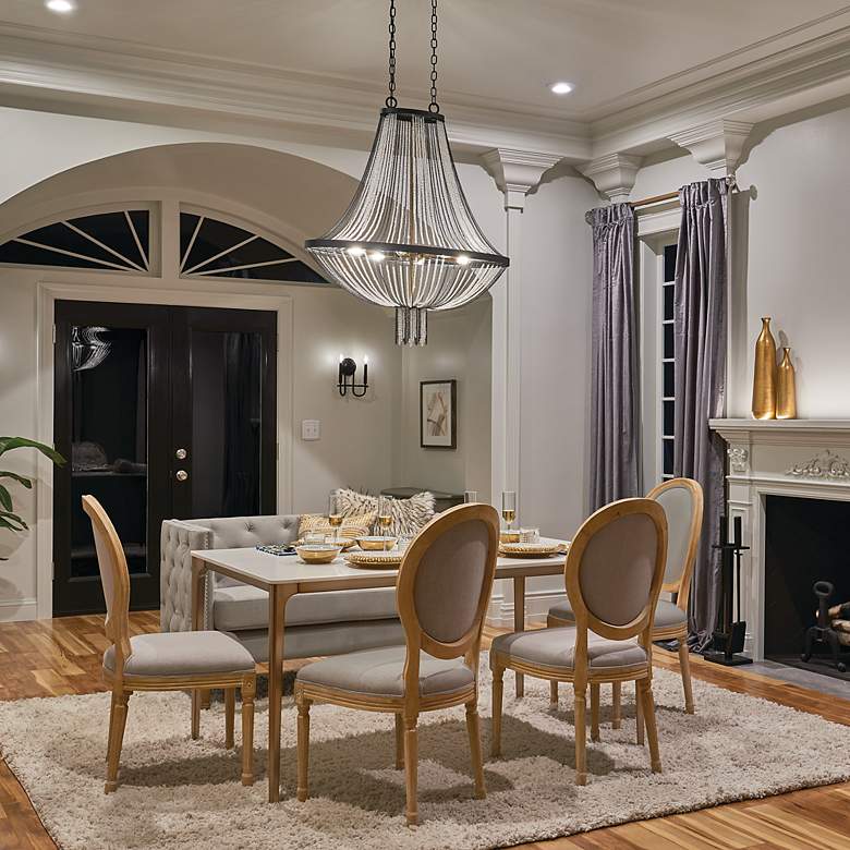 Image 7 Alexia 40" Foyer Chandelier in Black more views