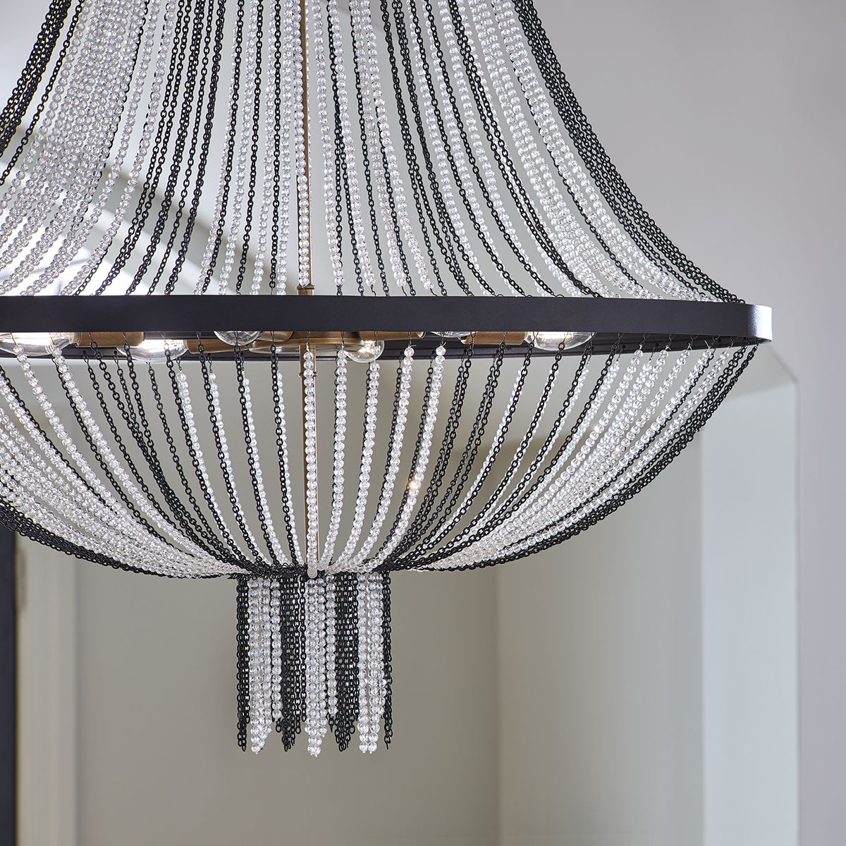 Alexia 40"  Foyer Chandelier  in Black