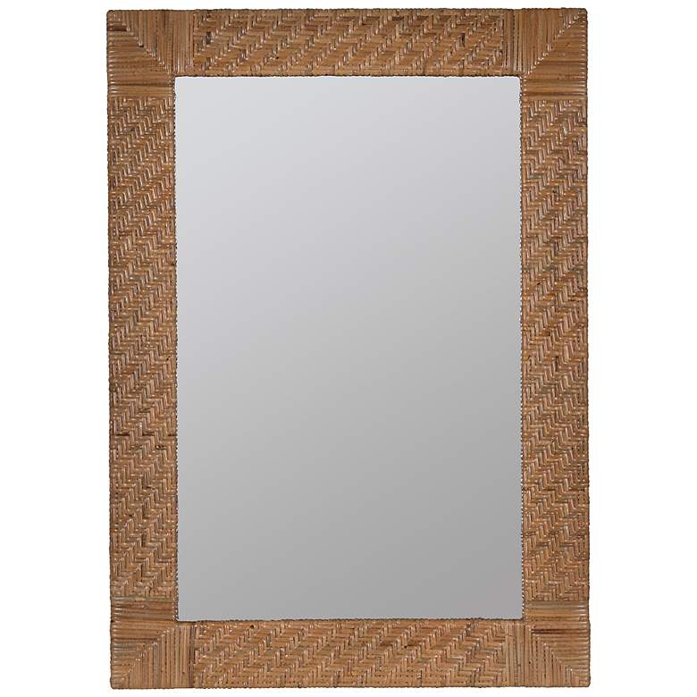 Image 1 Alexina Natural Rattan 28 3/4 inch x 40 3/4 inch Wall Mirror