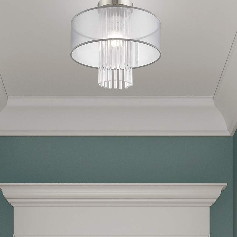 Image 1 Alexis 1 Light Brushed Nickel Ceiling Mount