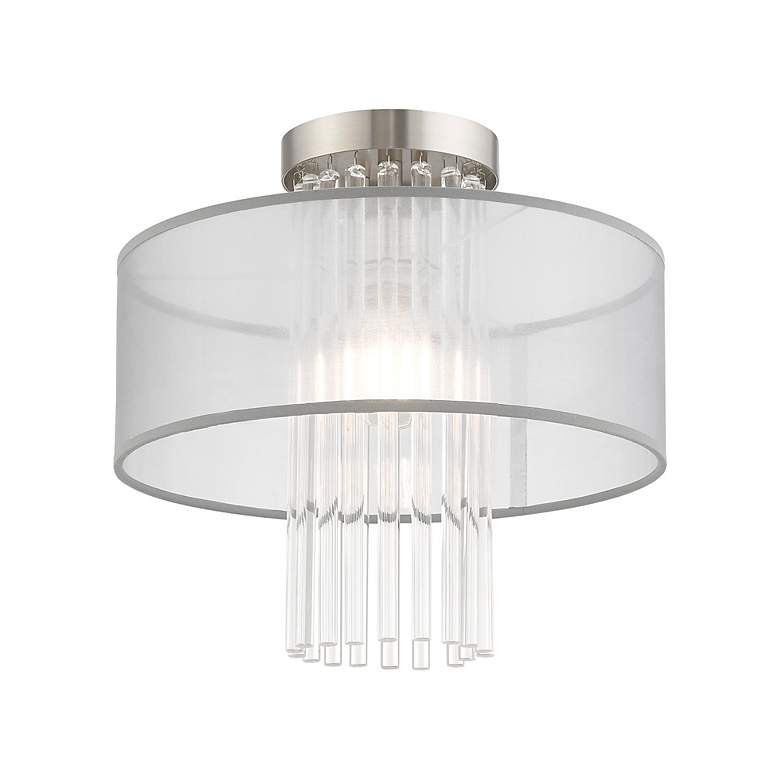 Image 5 Alexis 1 Light Brushed Nickel Ceiling Mount more views