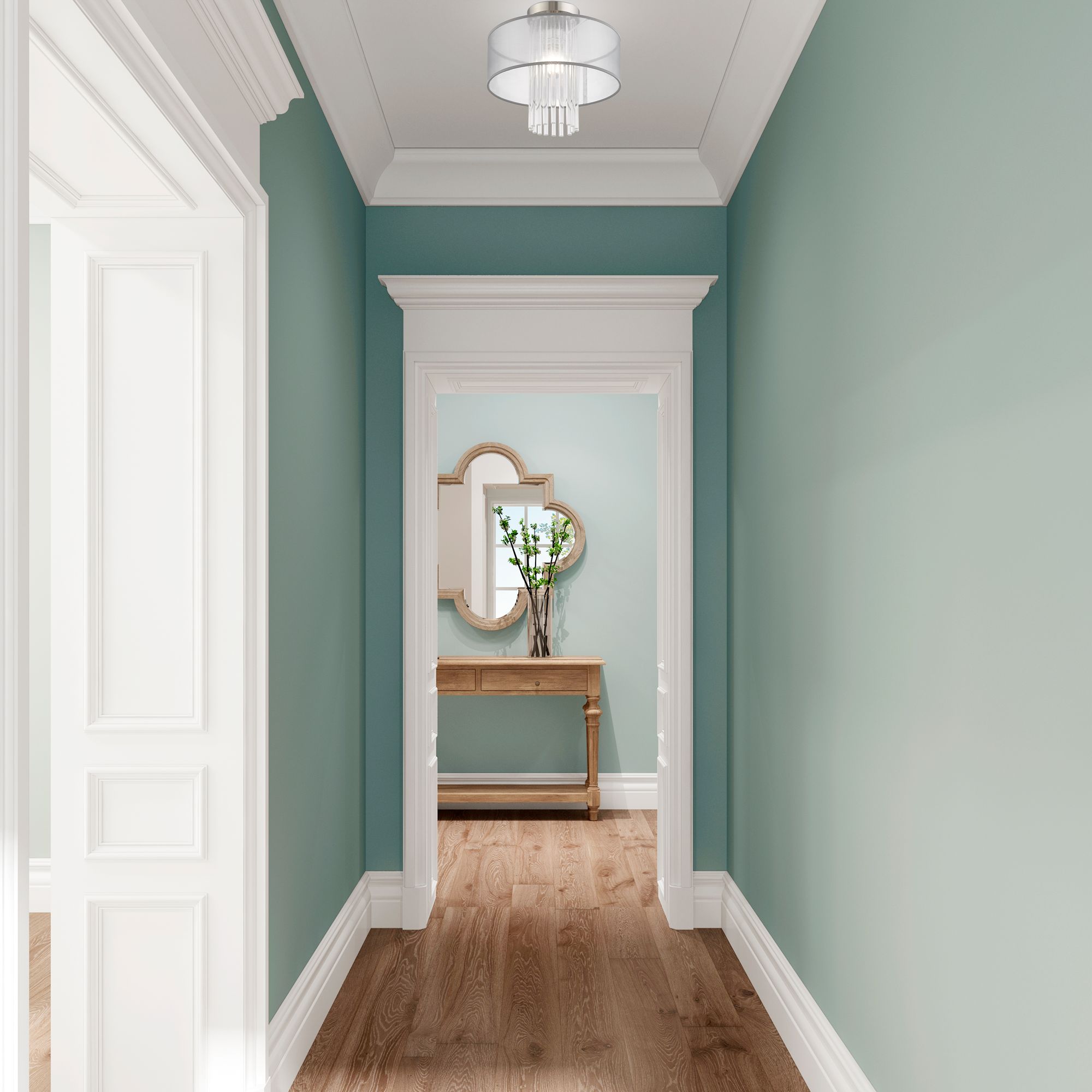 Alexis 1 Light Brushed Nickel Ceiling Mount