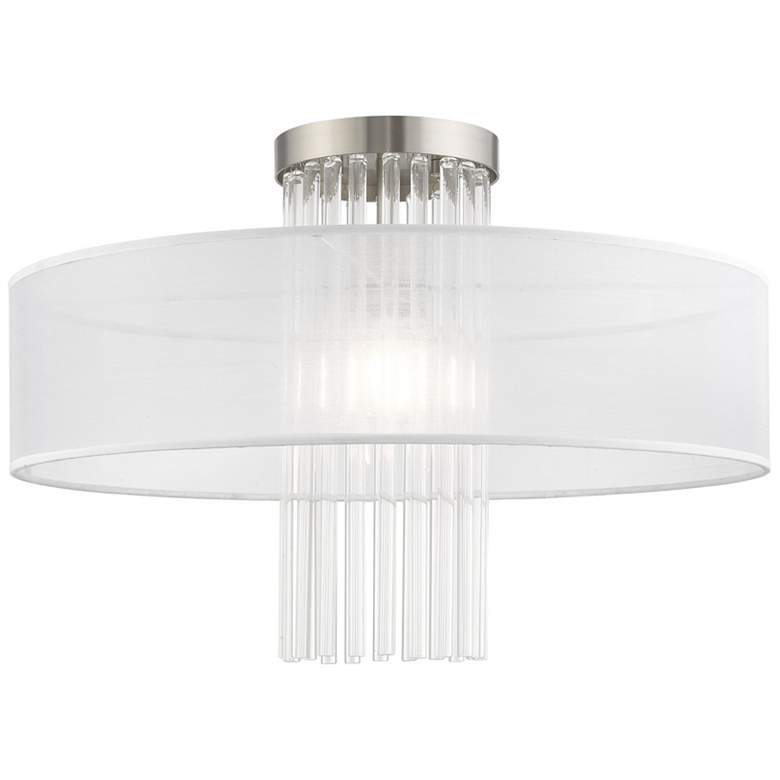 Image 2 Alexis 1 Light Brushed Nickel Ceiling Mount