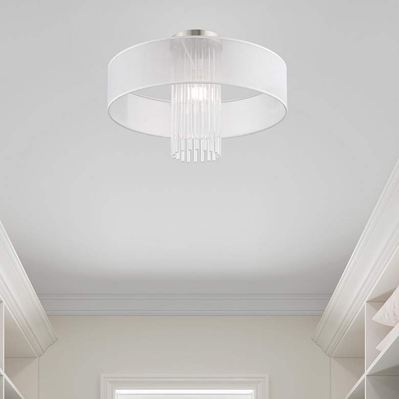 Image 1 Alexis 1 Light Brushed Nickel Ceiling Mount