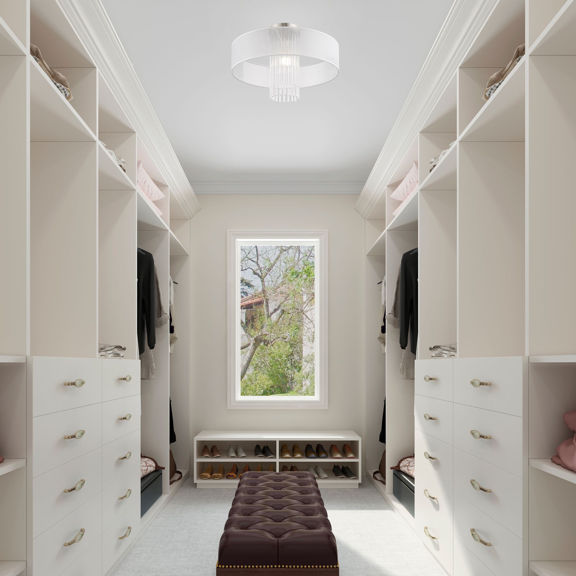 Alexis 1 Light Brushed Nickel Ceiling Mount