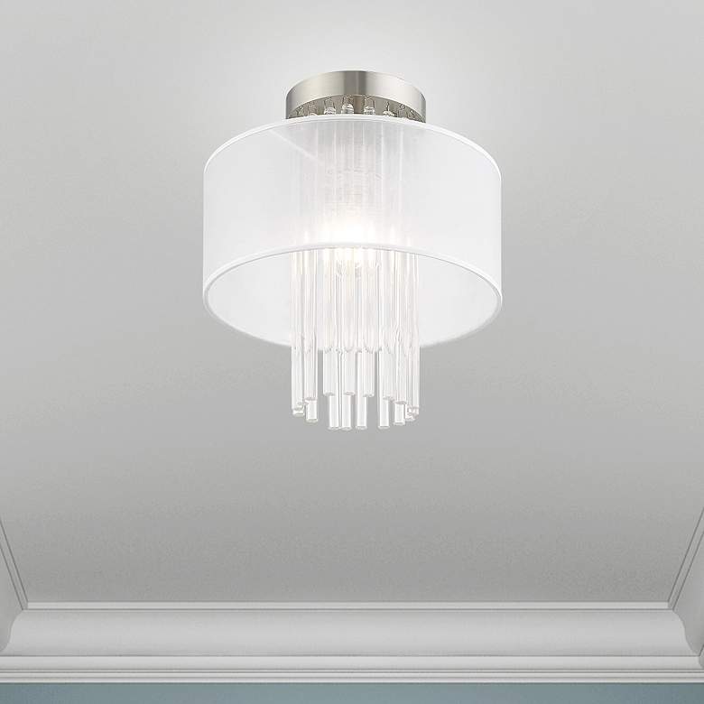Image 1 Alexis 1 Light Brushed Nickel Ceiling Mount