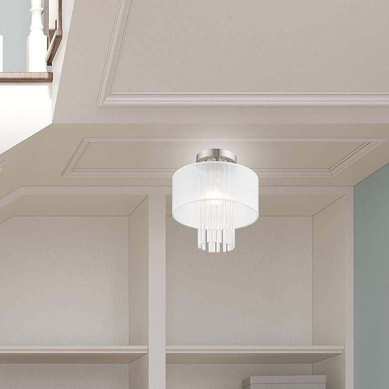 Image 7 Alexis 1 Light Brushed Nickel Ceiling Mount more views