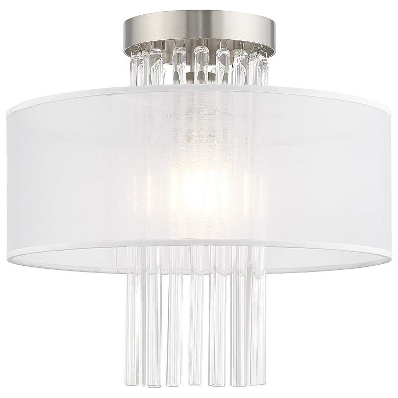 Image 2 Alexis 1 Light Brushed Nickel Ceiling Mount