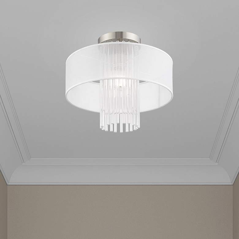 Image 1 Alexis 1 Light Brushed Nickel Ceiling Mount
