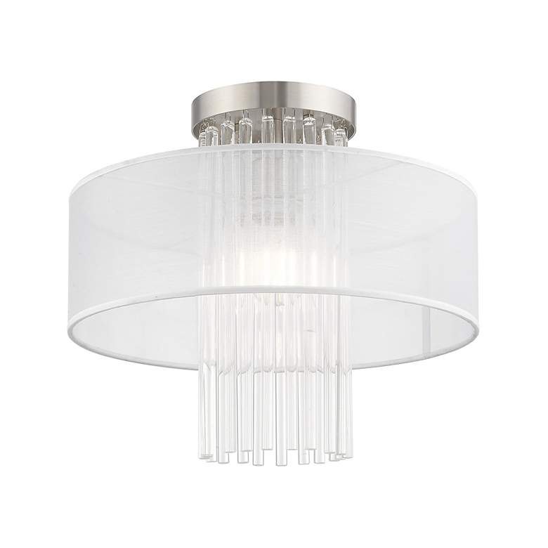 Image 4 Alexis 1 Light Brushed Nickel Ceiling Mount more views