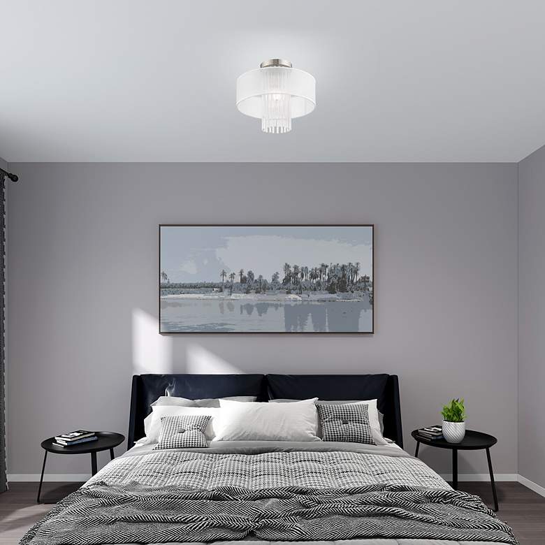 Image 7 Alexis 1 Light Brushed Nickel Ceiling Mount more views