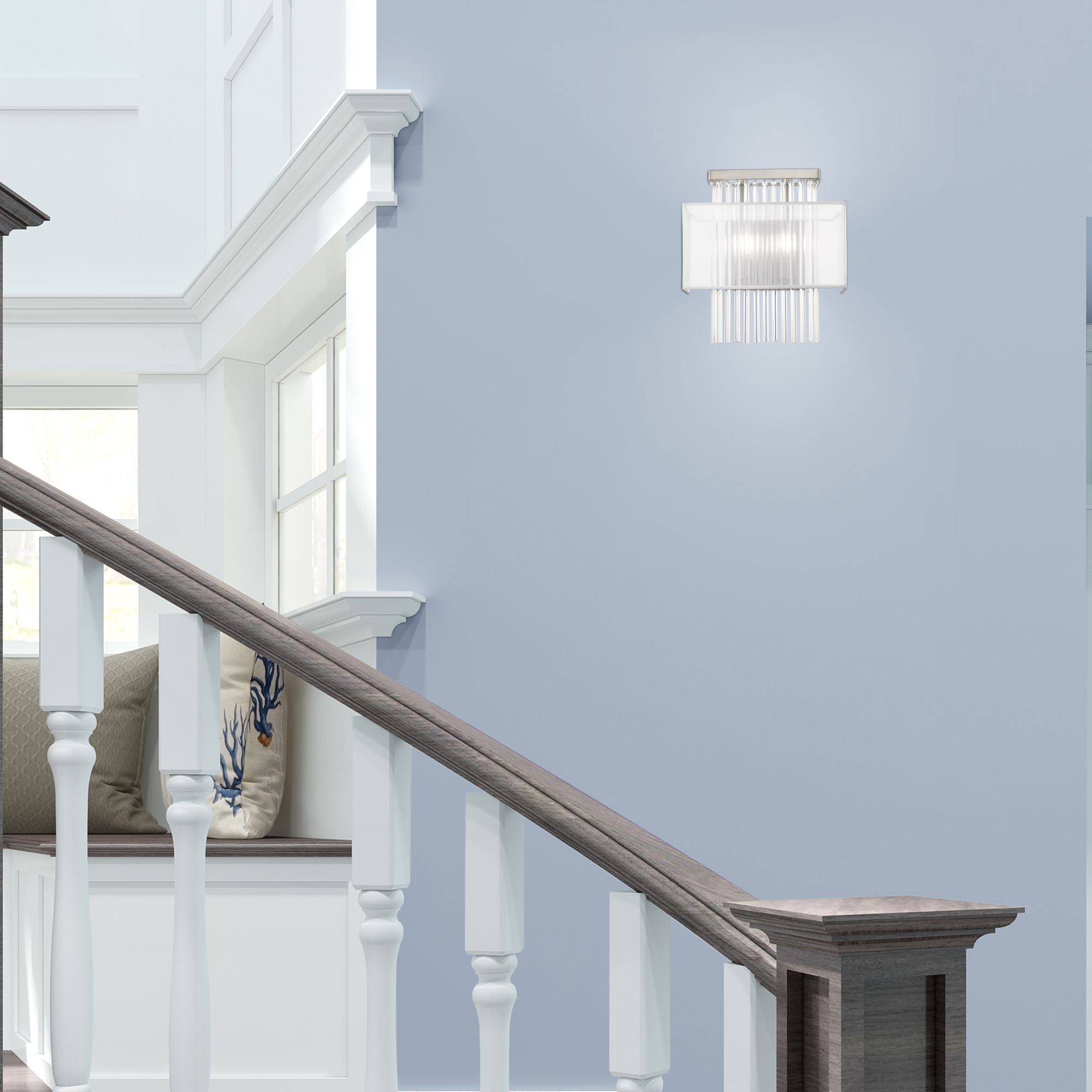 Alexis 2 Light Brushed Nickel ADA Wall Sconce