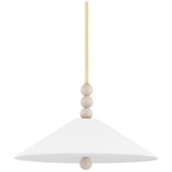 Alexis 2 Light Pendant Aged Brass