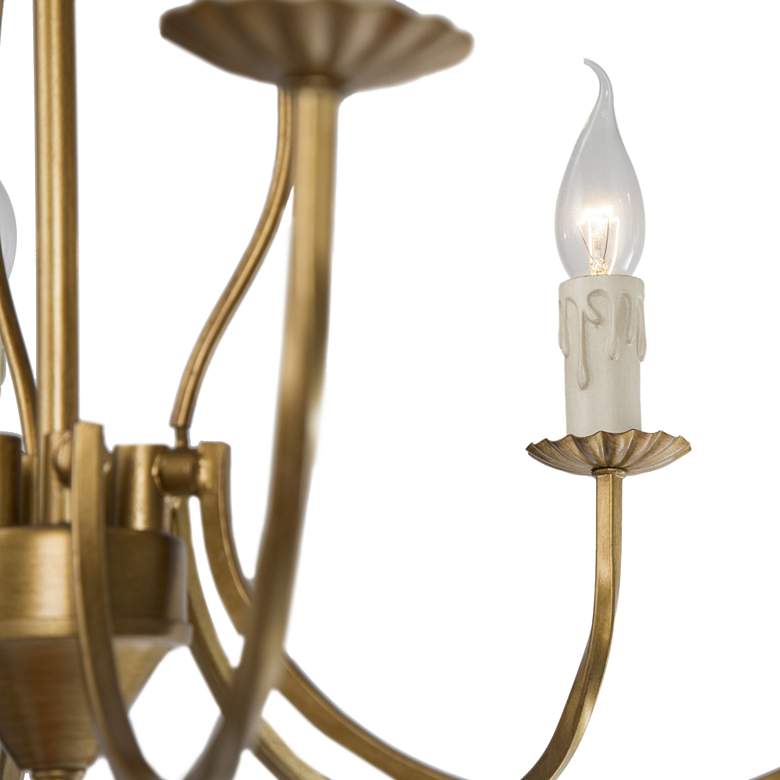 Image 4 Alexis 23" Wide Antique Brass Metal 6-Light Chandelier more views