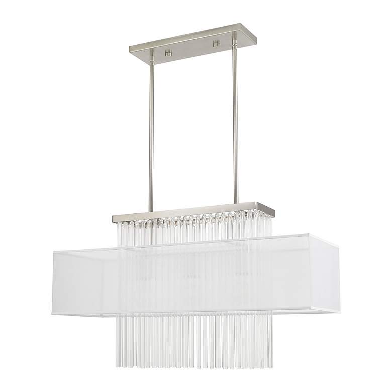 Image 3 Alexis 3 Light Brushed Nickel Linear Chandelier more views