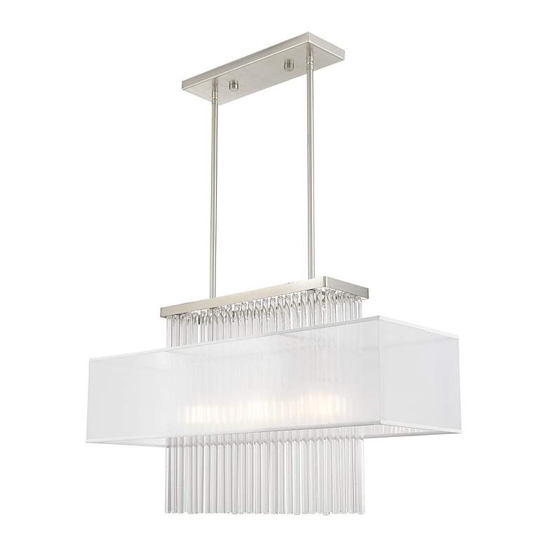 Image 5 Alexis 3 Light Brushed Nickel Linear Chandelier more views