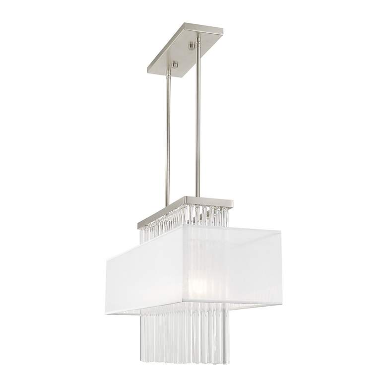 Image 6 Alexis 3 Light Brushed Nickel Linear Chandelier more views