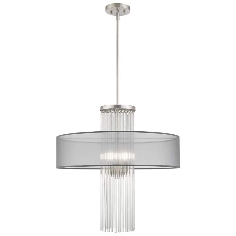 Image 1 Alexis 4 Light Brushed Nickel Pendant Chandelier