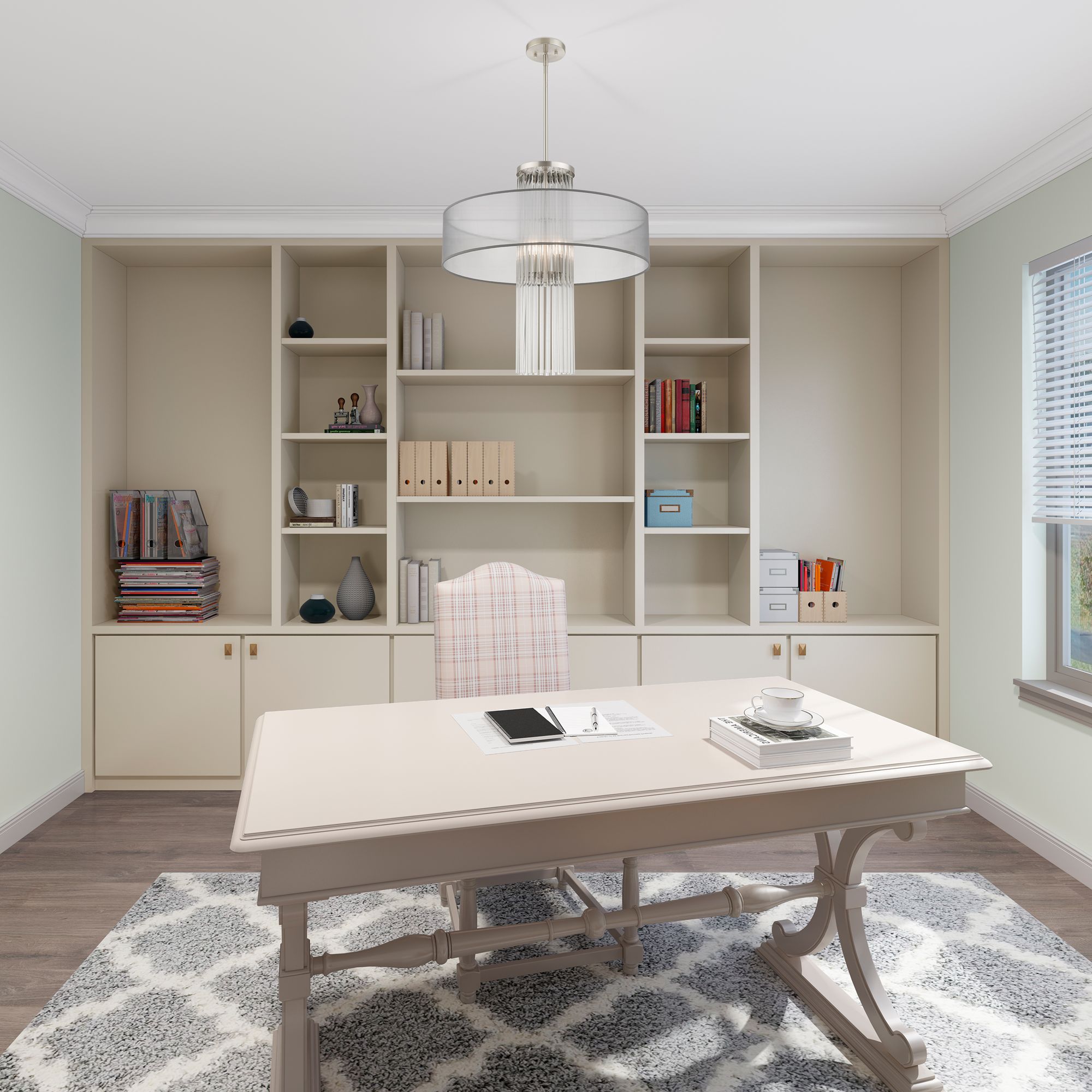 Alexis 4 Light Brushed Nickel Pendant Chandelier