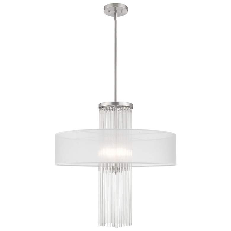 Image 1 Alexis 4 Light Brushed Nickel Pendant Chandelier