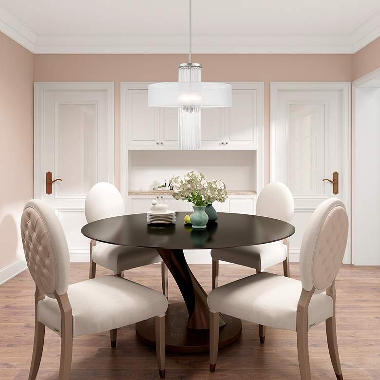 Image 7 Alexis 4 Light Brushed Nickel Pendant Chandelier more views