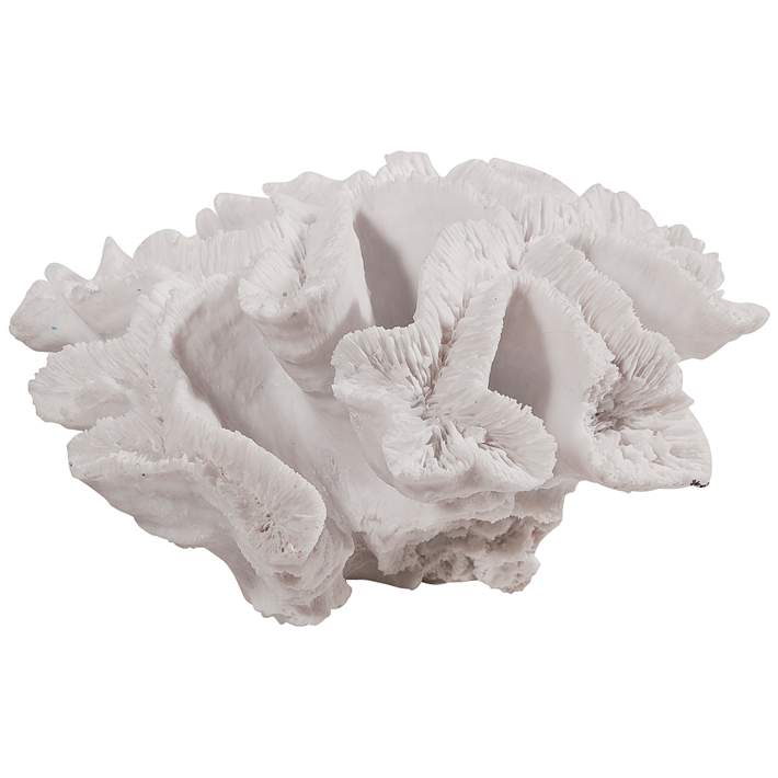 Alexis White 9 Wide Faux Coral Sculpture - #184A1