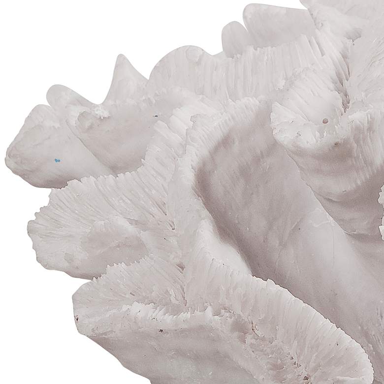 Alexis White 9&quot; Wide Faux Coral Sculpture more views