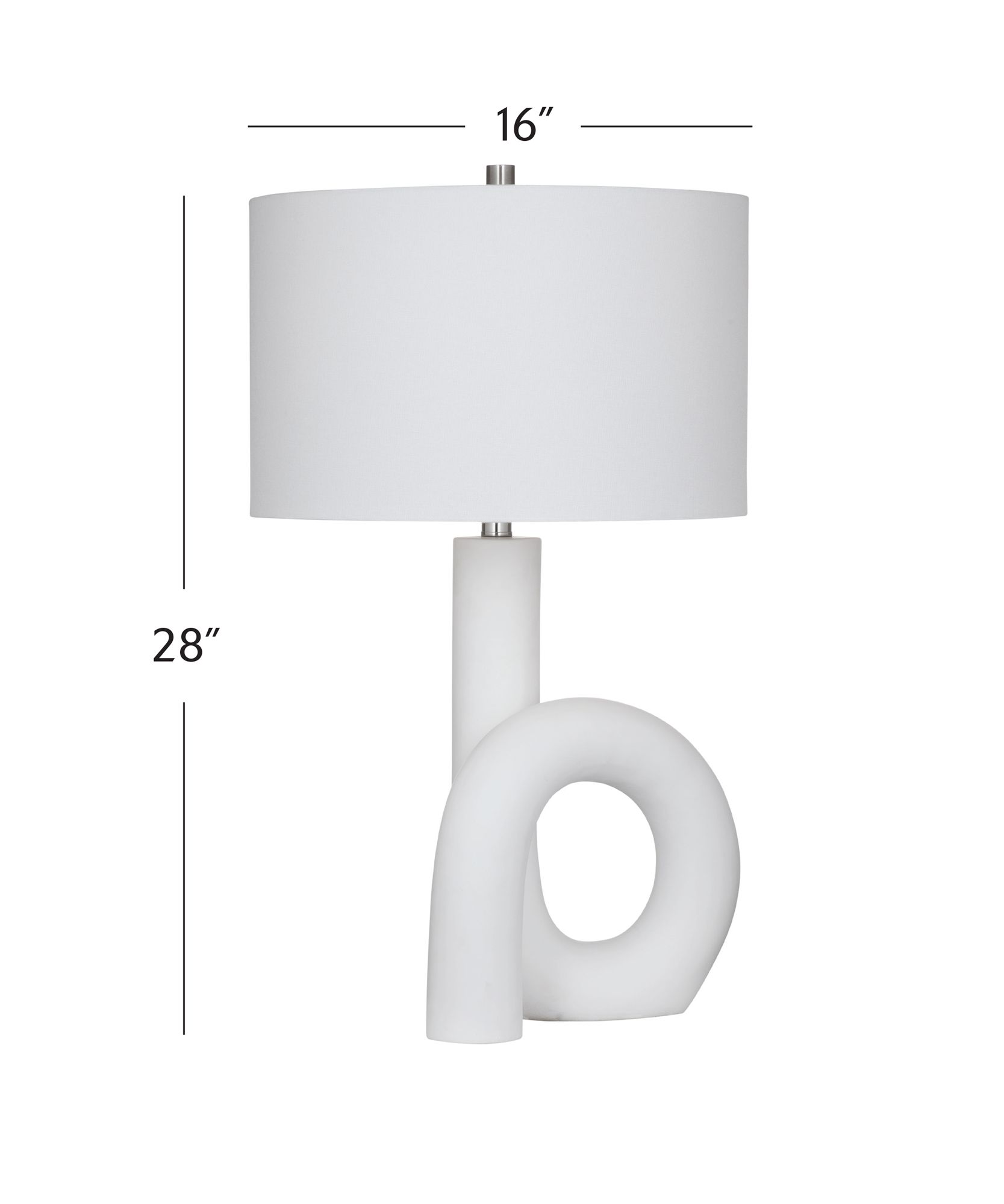 Image 5 Alexx 28" High Matte White Table Lamp more views