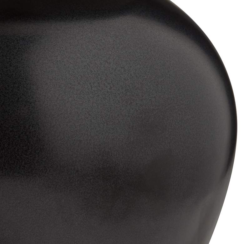 Image 5 Alfano 10.75" High Onyx Black Ceramic Ginger Jar Urn with Lid more views