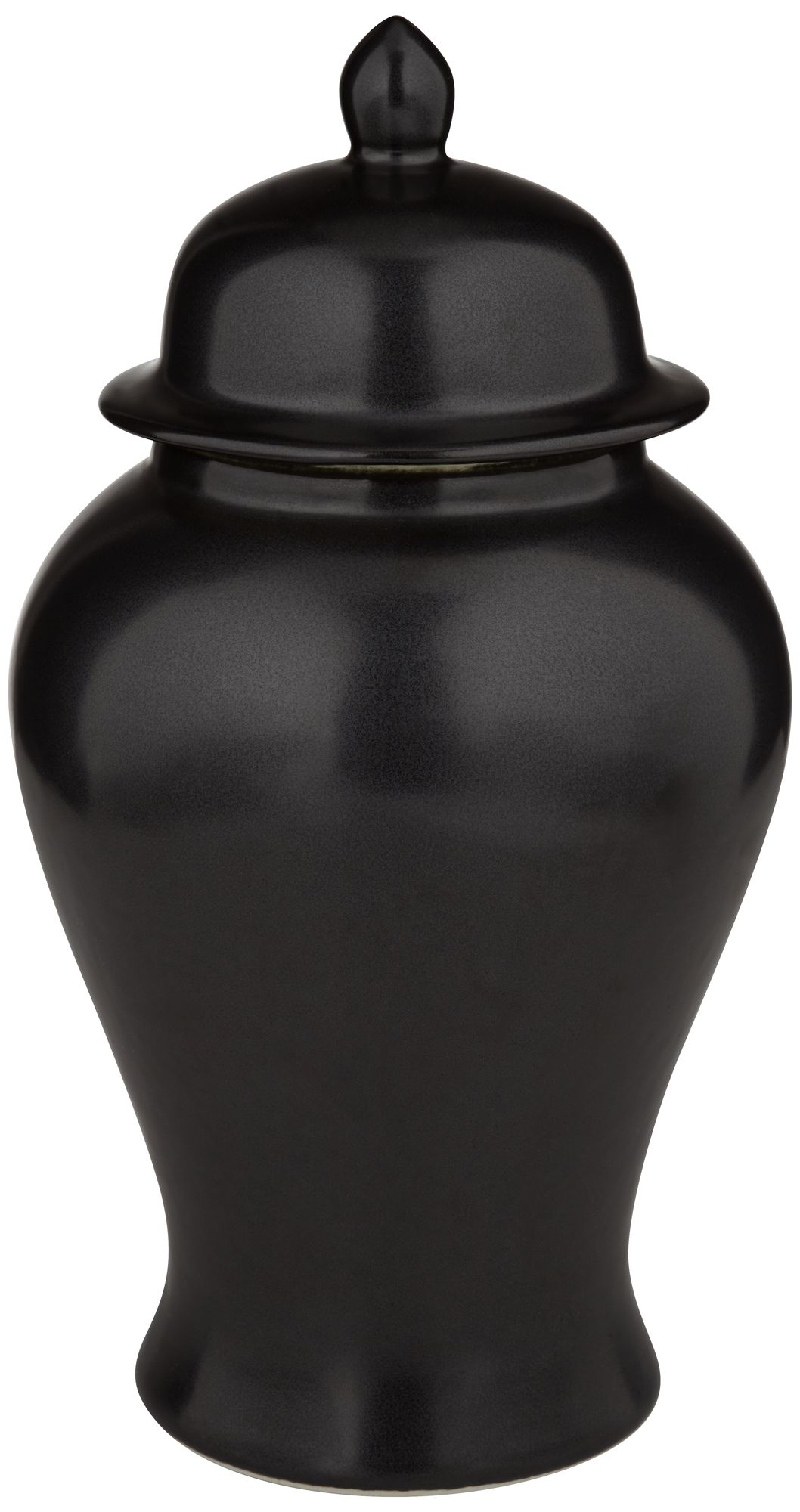 Thumbnail3 of Alfano 10 3/4" High Onyx Black Ceramic Ginger Jar Urn with Lid