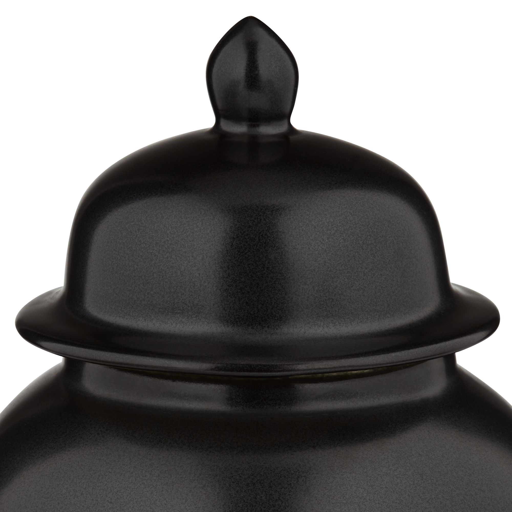 Thumbnail4 of Alfano 10 3/4" High Onyx Black Ceramic Ginger Jar Urn with Lid more views