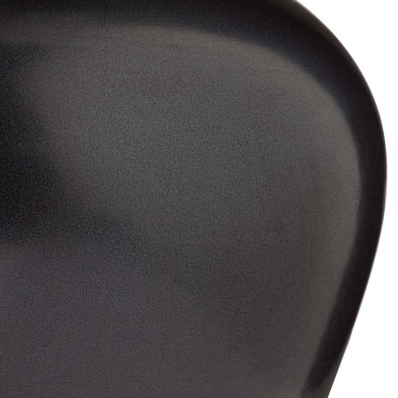 Image 5 Alfano 15" High Onyx Black Ceramic Ginger Jar Urn with Lid more views