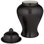 7_Alfano 15" High Onyx Black Ceramic Ginger Jar Urn with Lid more views