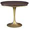 Alfie 35 1/2" Wide Pine Top and Brushed Brass Dining Table
