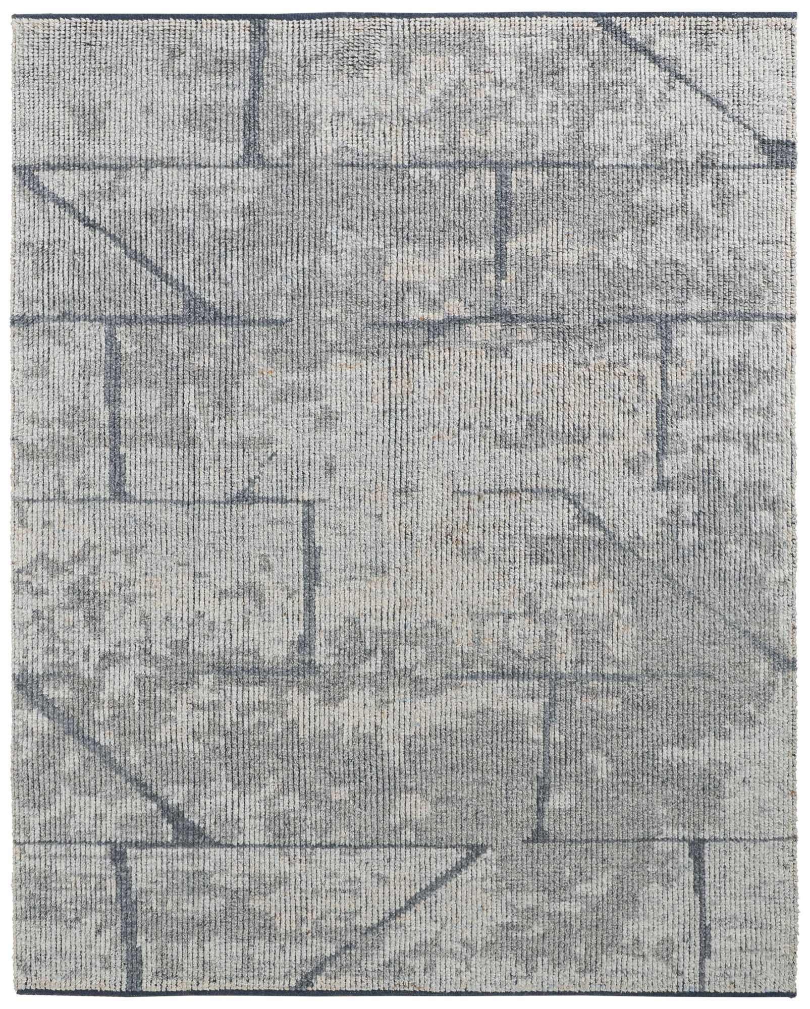 Alford Abstract Hand Knotted Gray Area Rug 9'-6" x 13'-6"