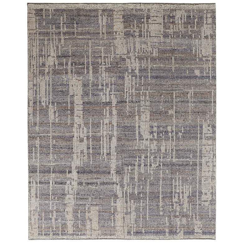 Image 1 Alford Modern Abstract Hand Knotted Gray Area Rug 6920F
