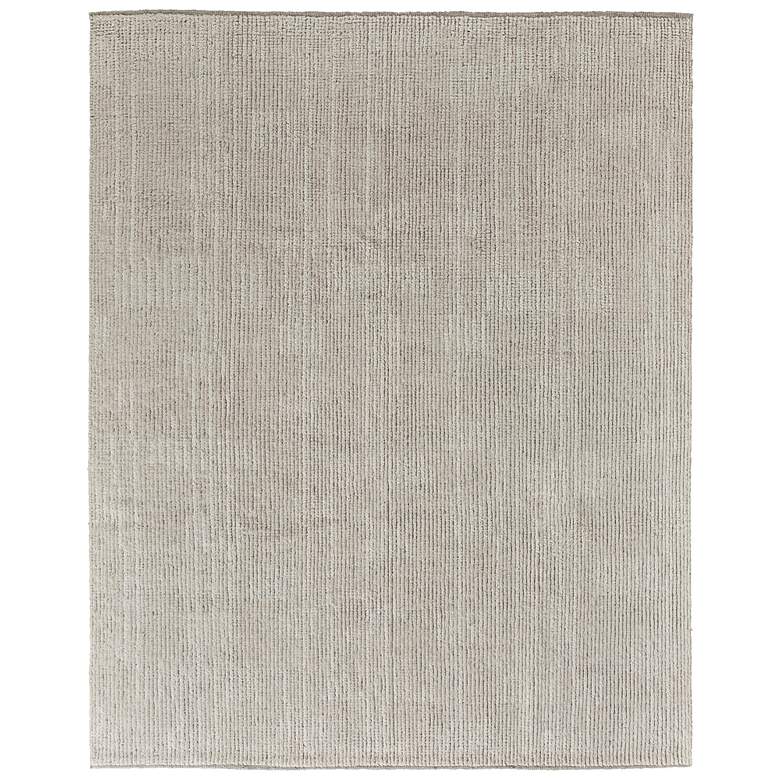Image 1 Alford Modern Solid Hand Knotted Ivory Area Rug 6922F
